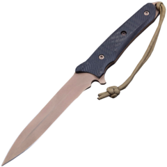 Фото Нож с фиксированным клинком Spartan Blades Breed Fighter Dark Earth, сталь CPM-S35VN, рукоять черная микарта, чехол черный