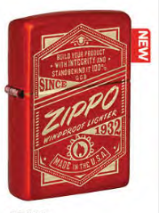 Зажигалка ZIPPO Classic с покрытием Metallic Red, латунь/сталь, красная