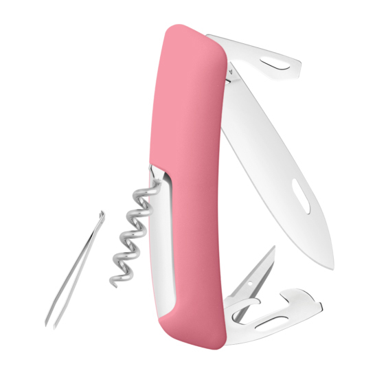 Швейцарский нож SWIZA D03 Standard, 95 мм, 11 функций, розовый - фото 2
