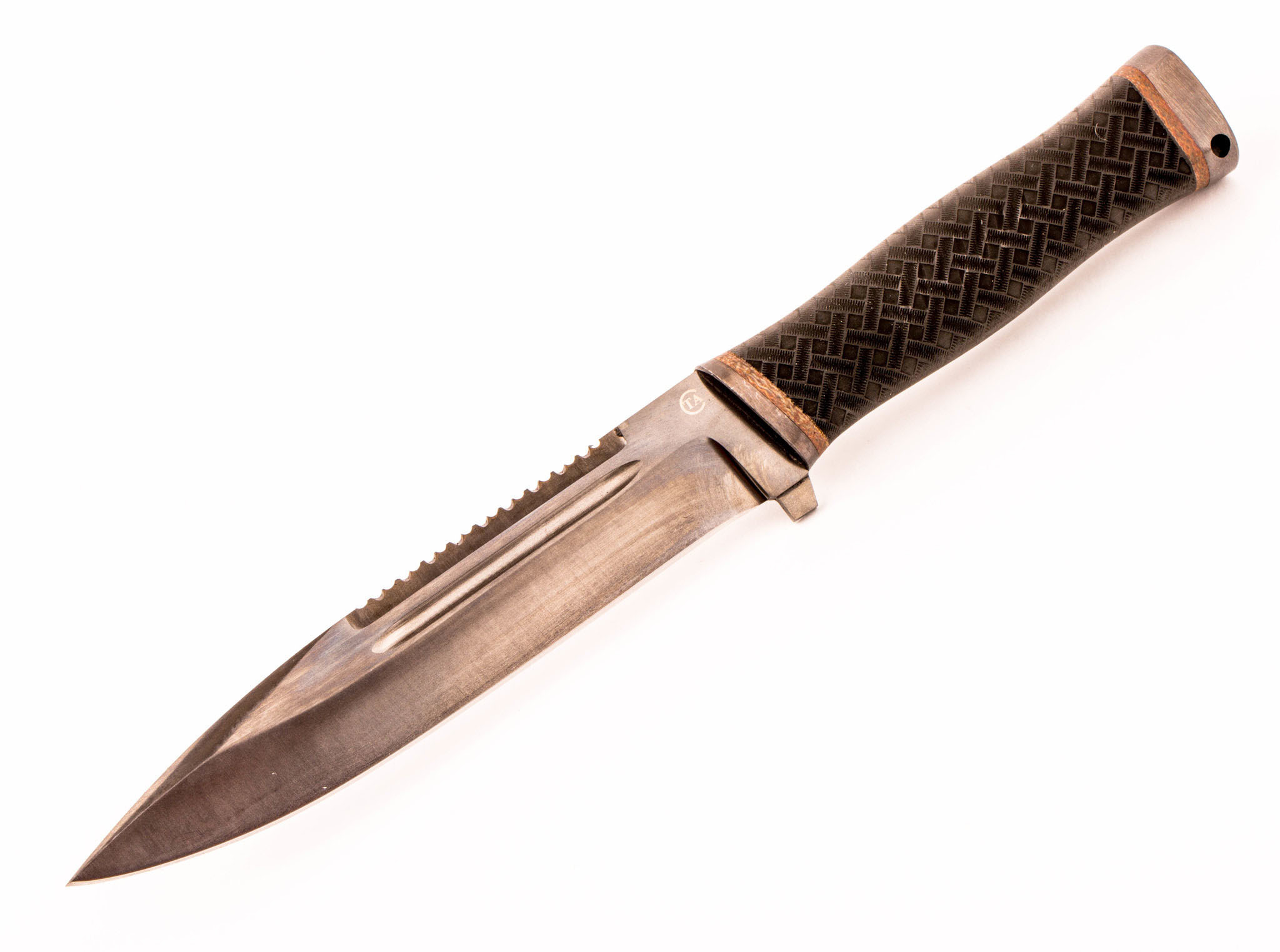 Нож Старшина, сталь Х12МФ, резина - фото 1