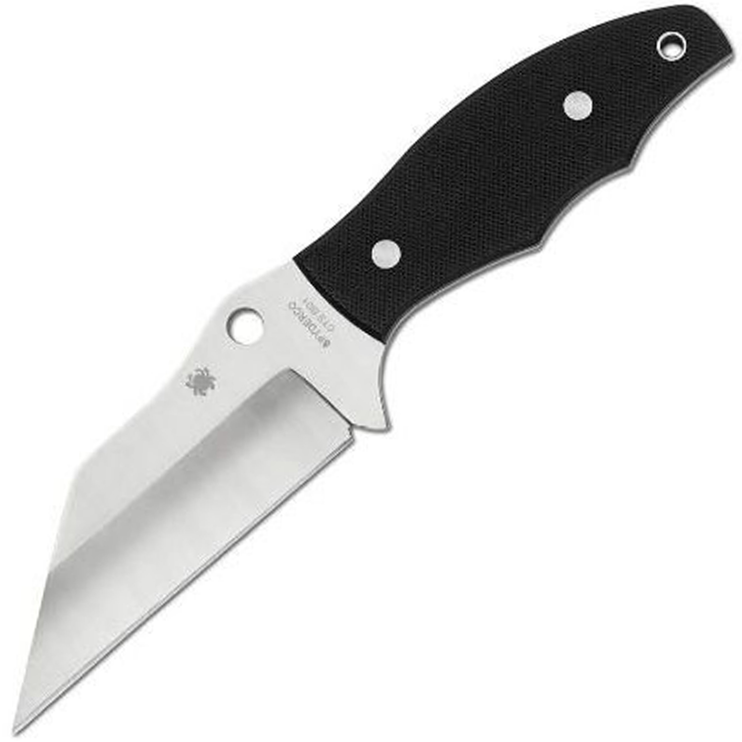 Нож с фиксированным клинком Ronin 2 Spyderco FB09GP2, сталь Carpenters CTS® BD1 Alloy Satin Plain, рукоять стеклотекстолит G10, чёрный