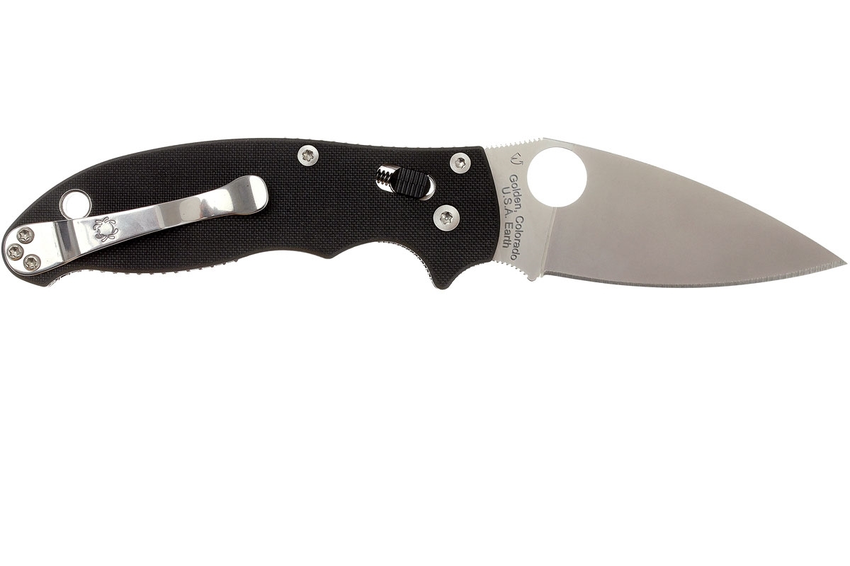 Нож складной Manix 2 - Spyderco 101GP2, сталь Crucible CPM® S30V Satin Plain, рукоять G10, чёрный от Ножиков
