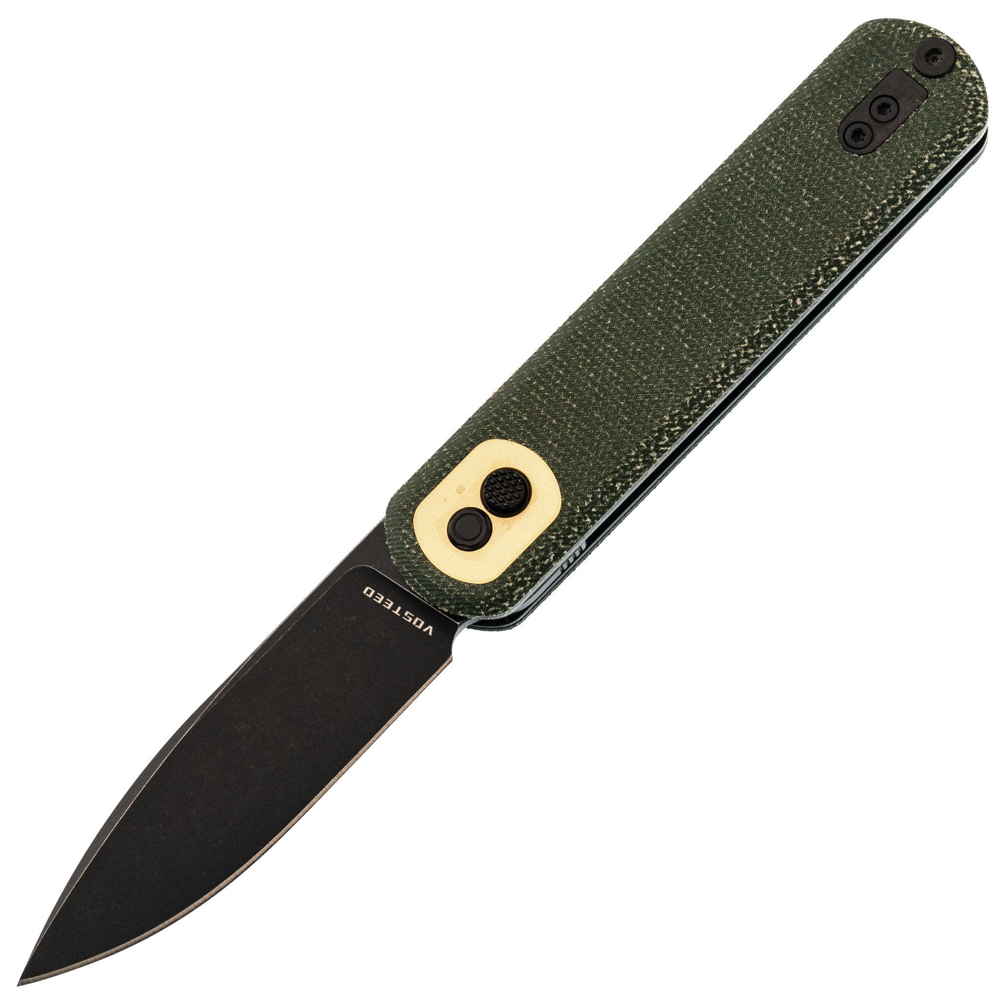 Складной нож Corgi Black Vosteed, сталь 14C28N, рукоять микарта, зеленый