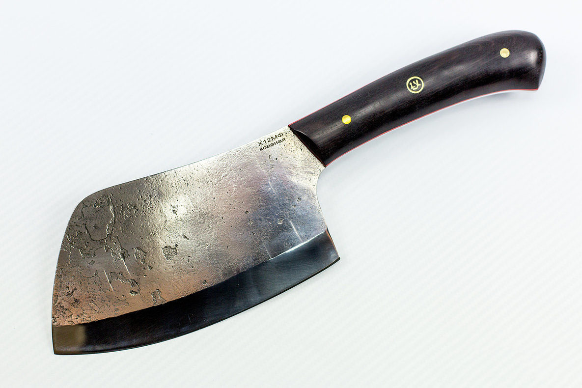 Тяпка для мяса, сталь Х12МФ, черный граб, фибра нож нп 42 сталь 95х18 граб