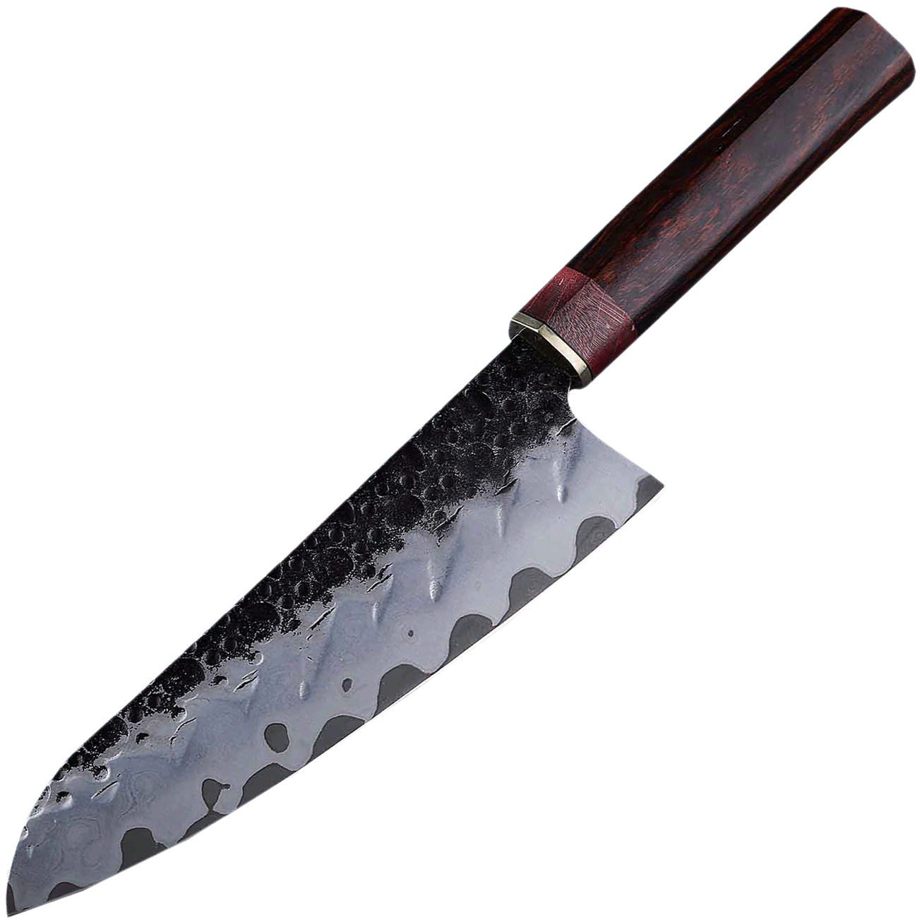 Нож кухонный Xin Cutlery Santoku XC134 184мм, сталь 440C/410, рукоять аризонское железное дерево - фото 1