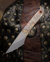 Фото Нож N.C. Custom киридаши Лошадь stonewash, сталь AUS-8