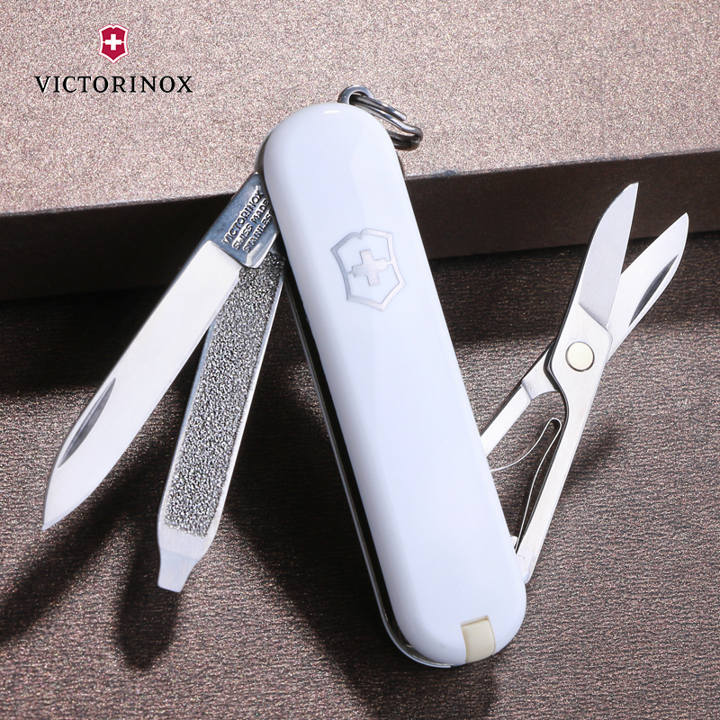 Нож Victorinox Classic SD Colors, Falling Snow (0.6223.7G) белый, 7 функций 58мм - фото 3