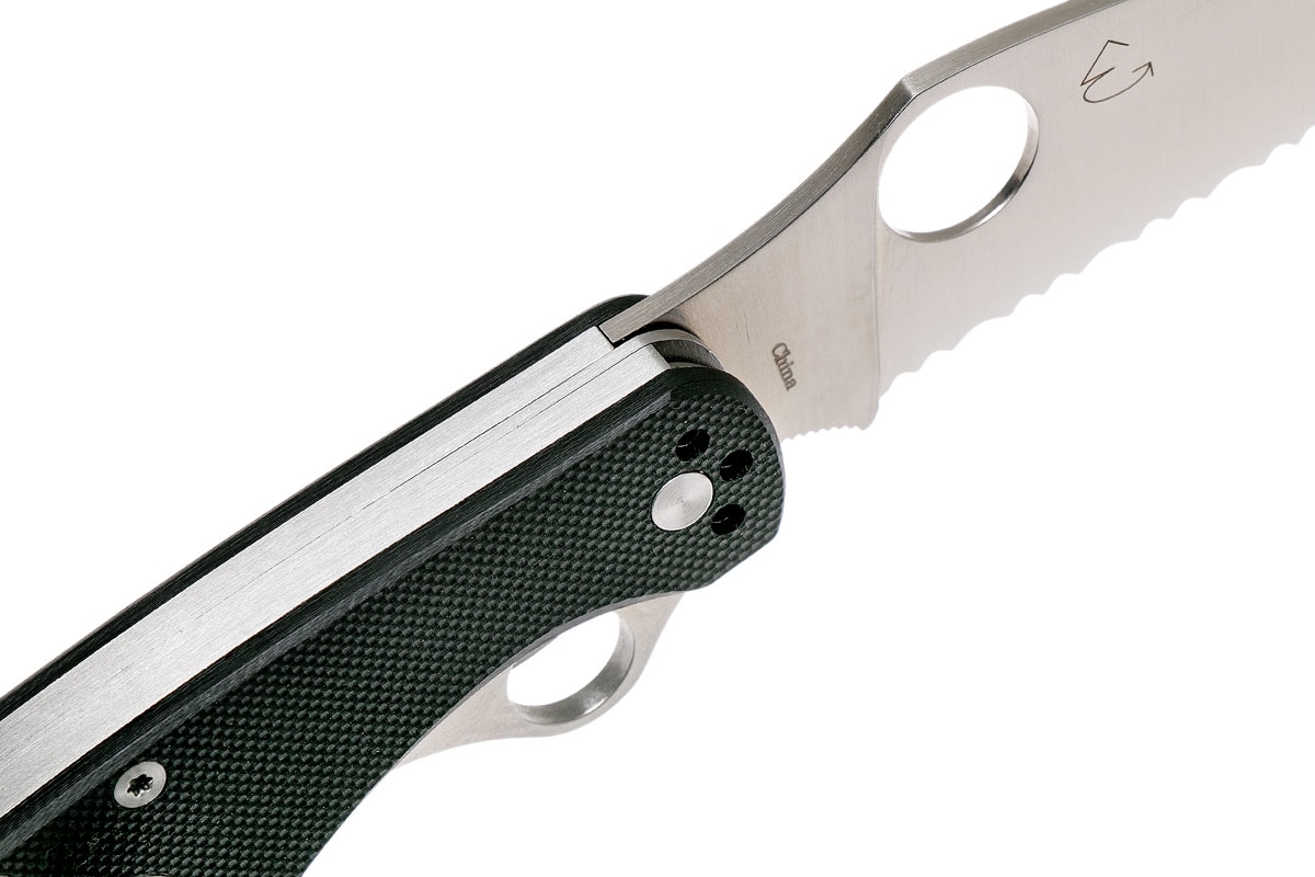 Складной многофункциональный нож ClipiTool™ Rescue™ - Spyderco Multi-Tool 209GS, сталь 8Cr13MoV Satin Serrated, рукоять стеклотекстолит G10, чёрный - фото 8