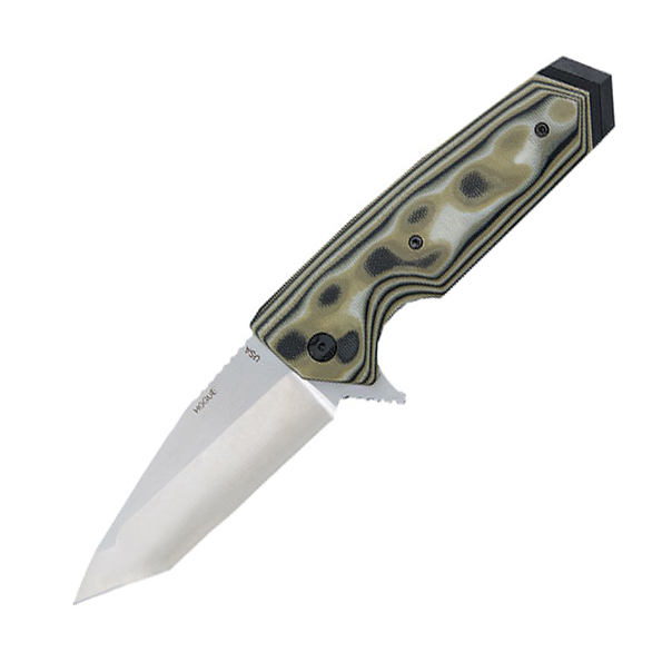 Нож складной Hogue EX-02 Tanto,сталь 154CM, рукоять стеклотекстолит G-Mascus®, зеленый нож складной туристический hogue ex 02 tanto сталь 154cm рукоять стеклотекстолит g mascus® чёрный