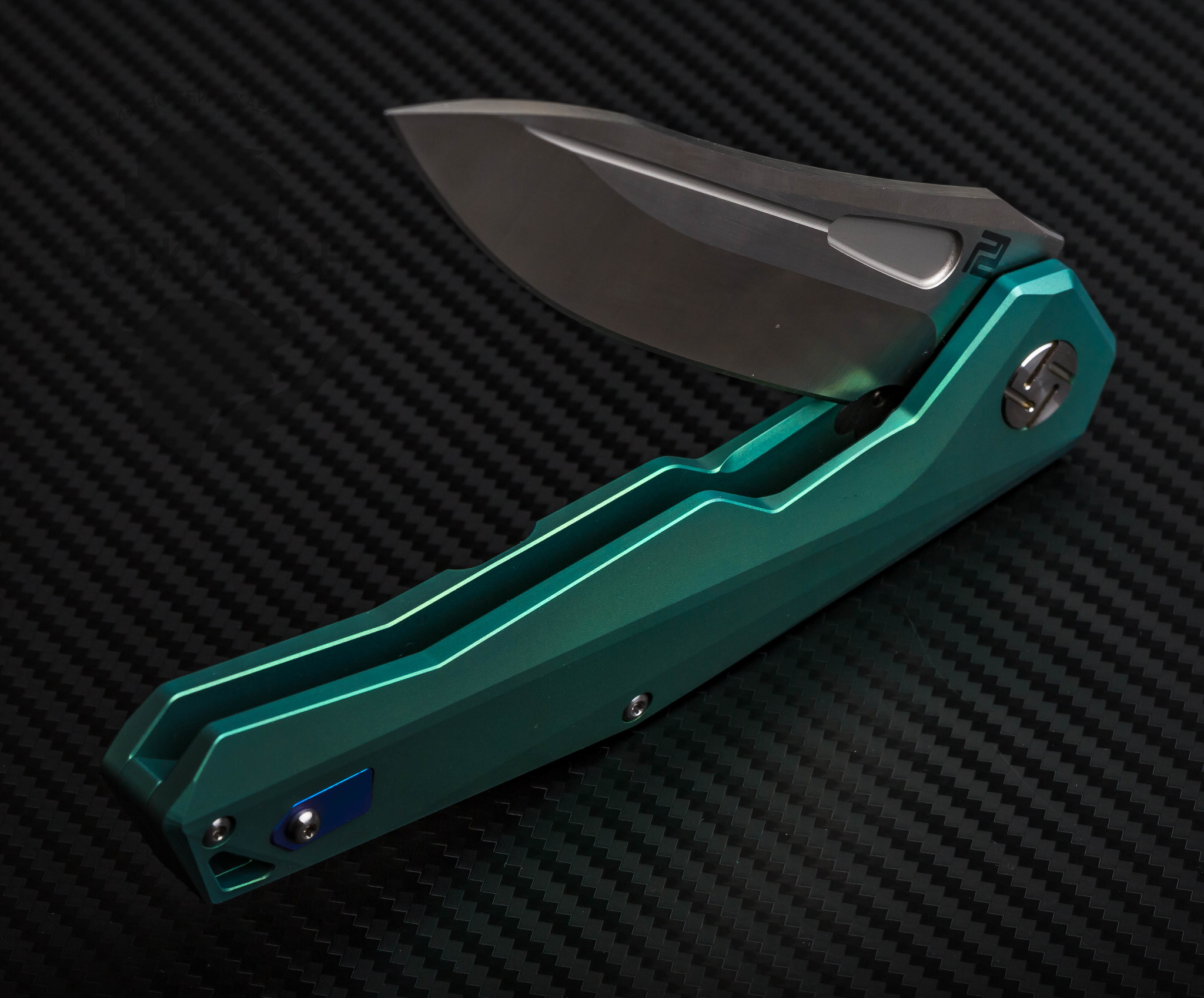 Складной нож Artisan Zumwalt, сталь S35VN, зеленый титан от Ножиков