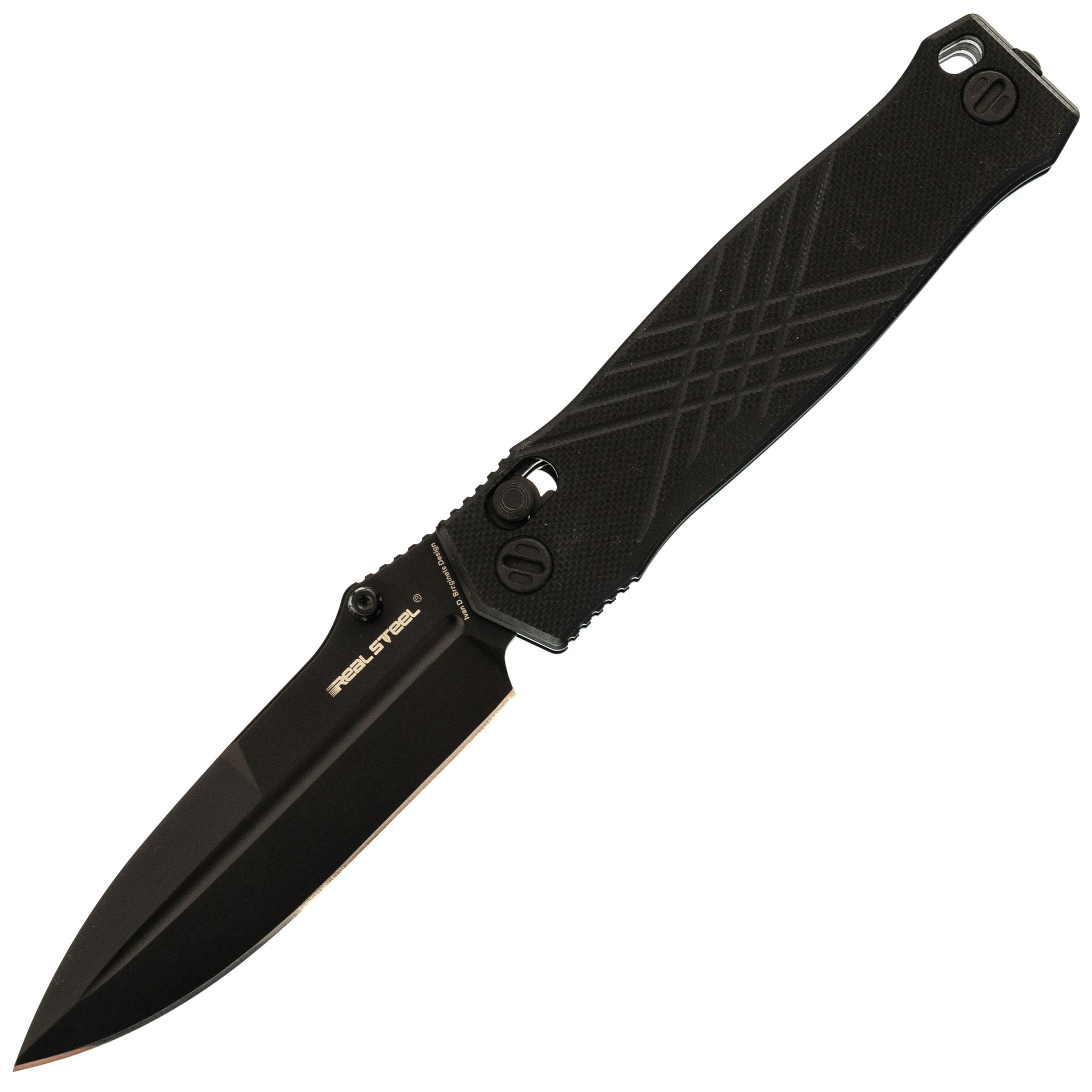 Складной нож RealSteel Muninn, сталь VG-10, рукоять Black G10