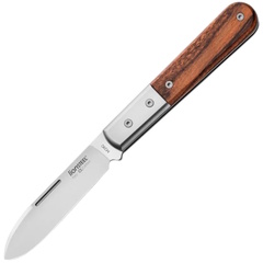 Фото Складной нож LionSteel Barlow Roundhead, сталь M390, рукоять титан/дерево палисандр