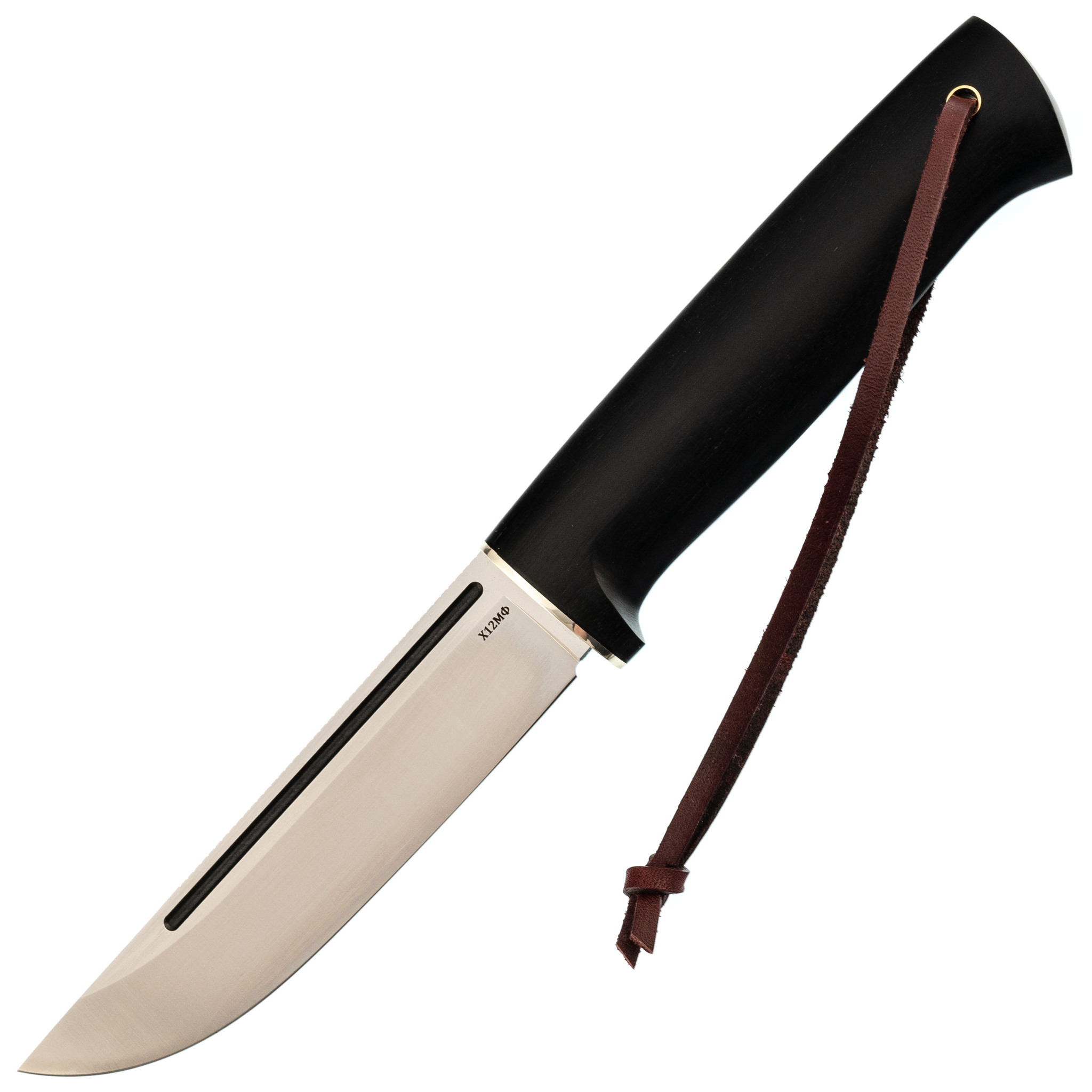 Нож Лиман, сталь N690, коричневый граб, кориан, скримшоу