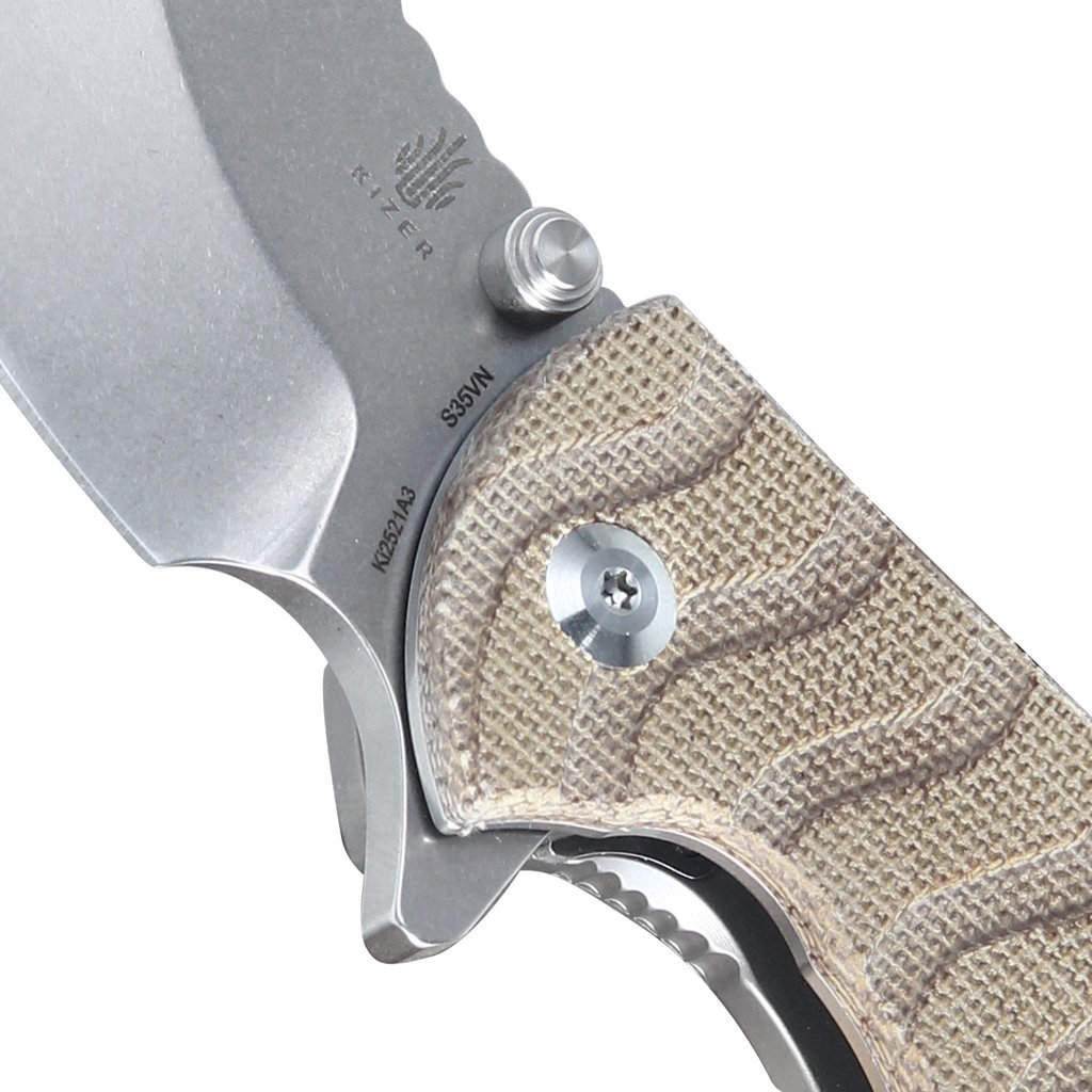 Складной нож Kizer Flip Shank, сталь CPM S35VN, рукоять титан/микарта - фото 3