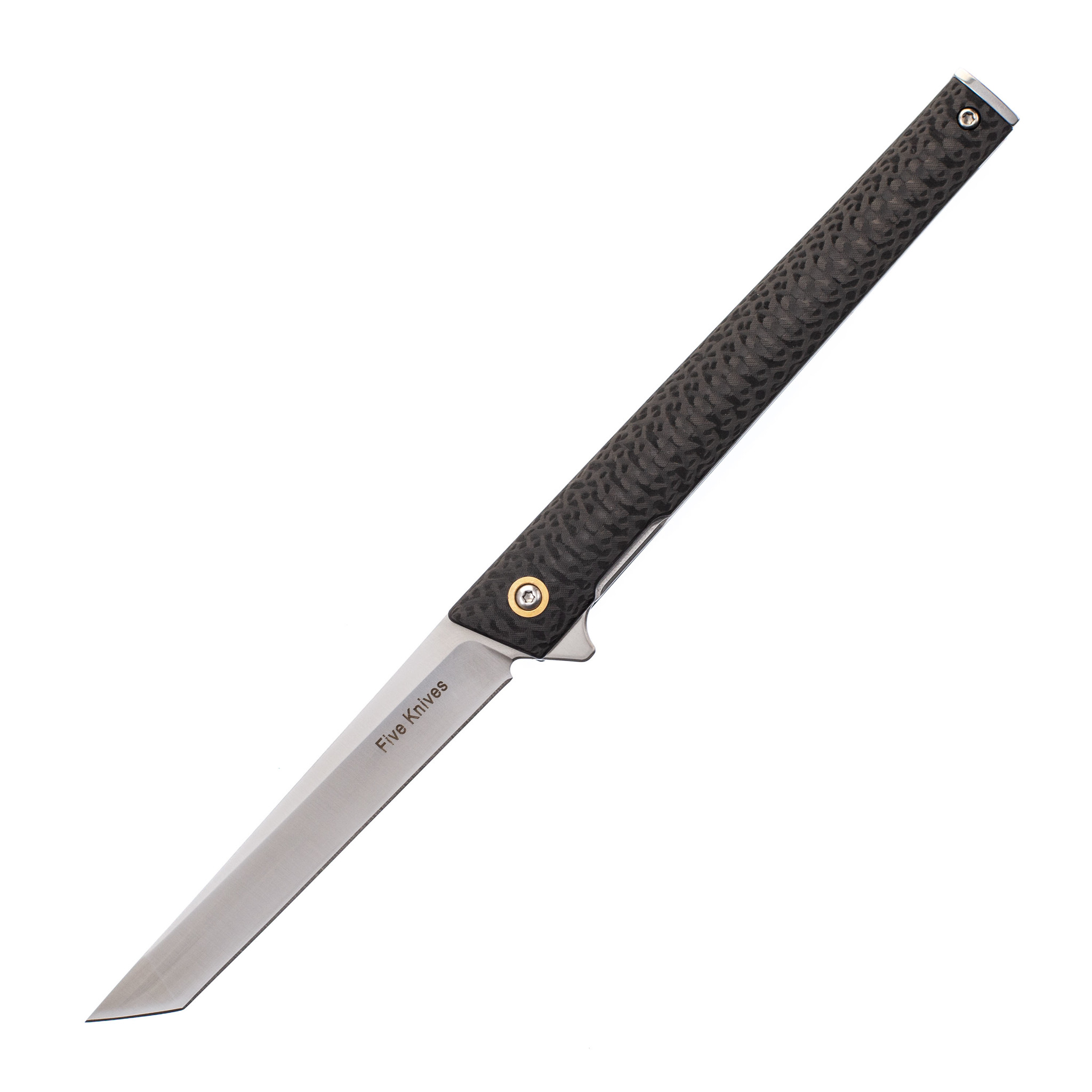 Складной нож Five Knives Tanto 02, сталь D2, Black Carbon