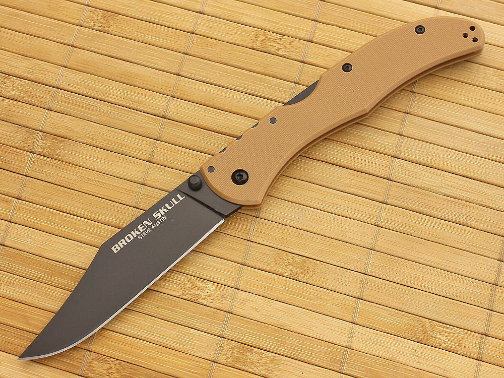 Складной нож Broken Skull II (Coyote Tan) - Cold Steel 54SBB, сталь CPM-S35VN, рукоять G-10