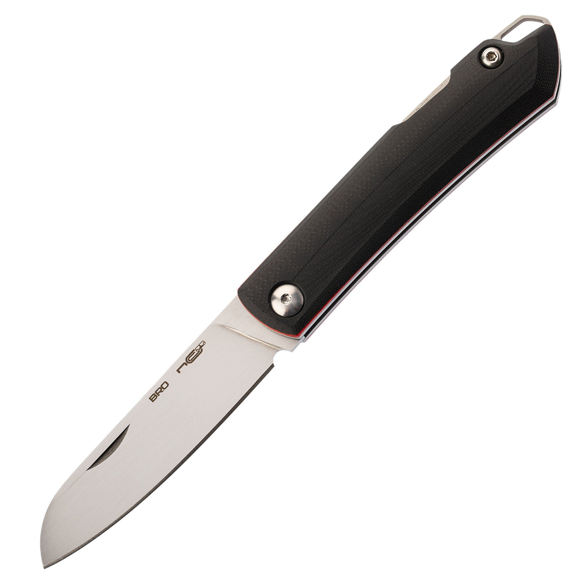 Складной нож Bro, сталь AUS-10 Satin, G10 Black/Red, Бренды, N.C.Custom
