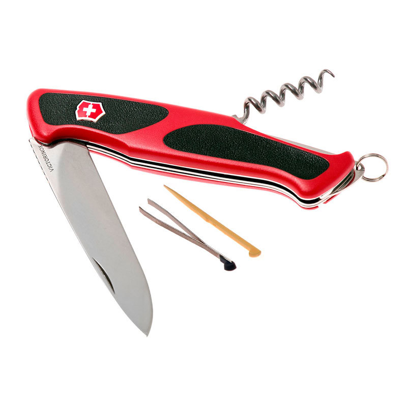 Нож перочинный Victorinox RangerGrip 52 0.9523.C 130мм 5 функций красно-чёрный - фото 3