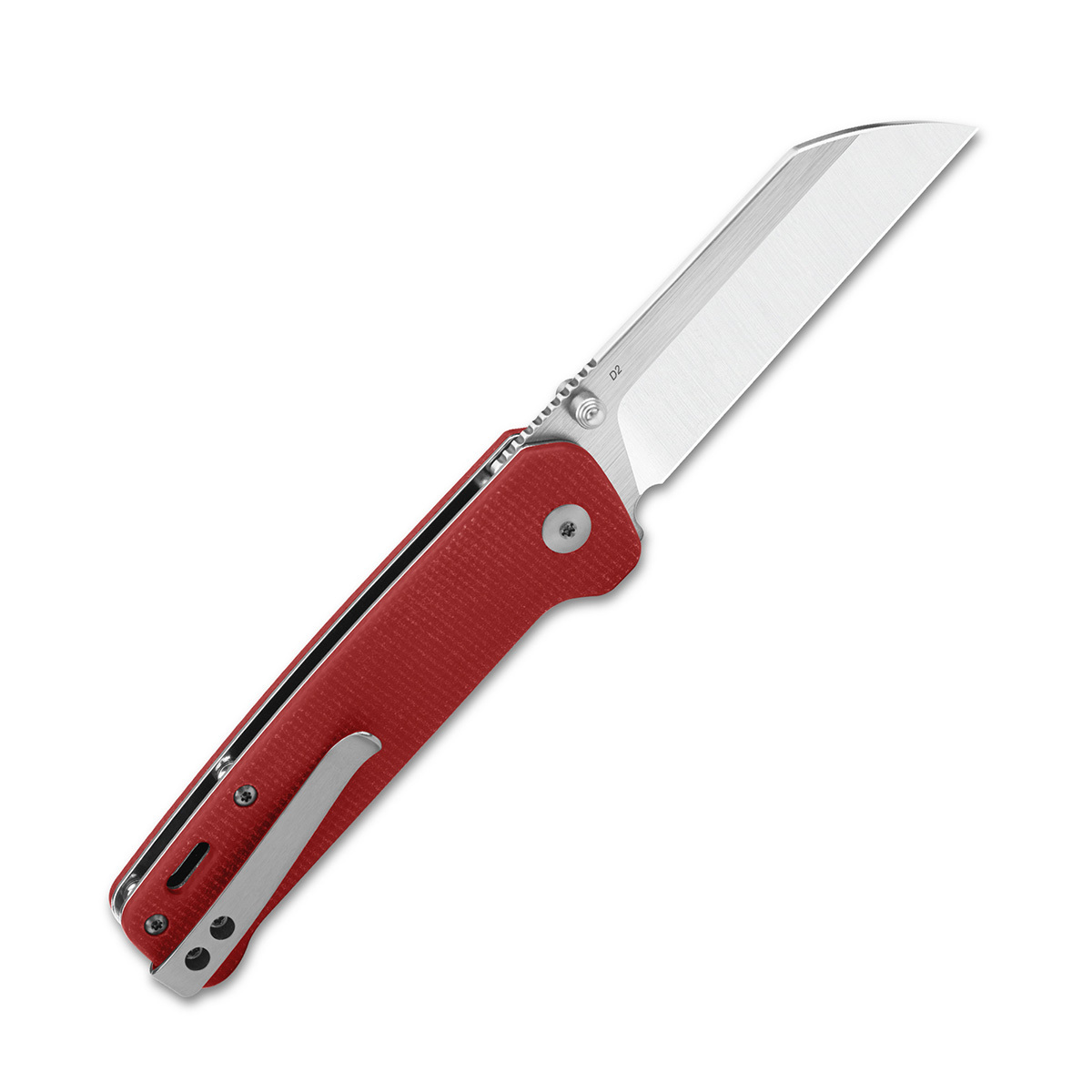 Складной нож Penguin, сталь D2, рукоять микарта, красный - фото 3