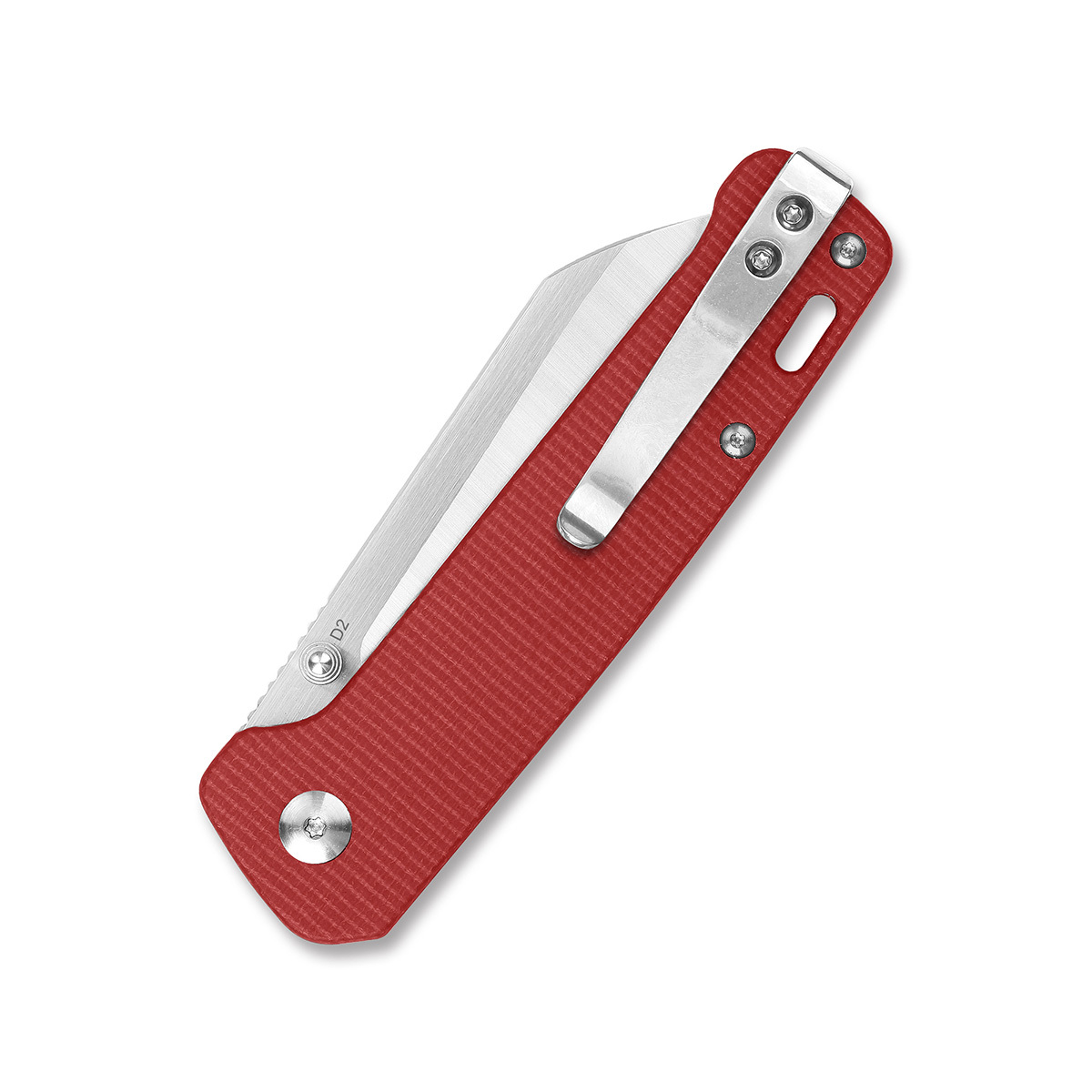 Складной нож Penguin, сталь D2, рукоять микарта, красный - фото 4