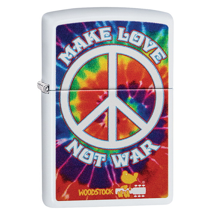 Зажигалка ZIPPO Woodstock® с покрытием White Matte, латунь/сталь, белая, матовая, 36x12x56 мм