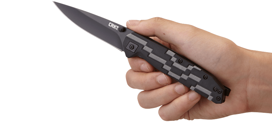 Полуавтоматический складной нож Hyperspeed, CRKT 7020, сталь 8Cr14MoV Black Oxide Coating, рукоять термопластик GRN - фото 4