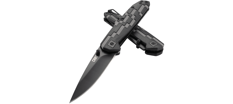 Полуавтоматический складной нож Hyperspeed, CRKT 7020, сталь 8Cr14MoV Black Oxide Coating, рукоять термопластик GRN - фото 5