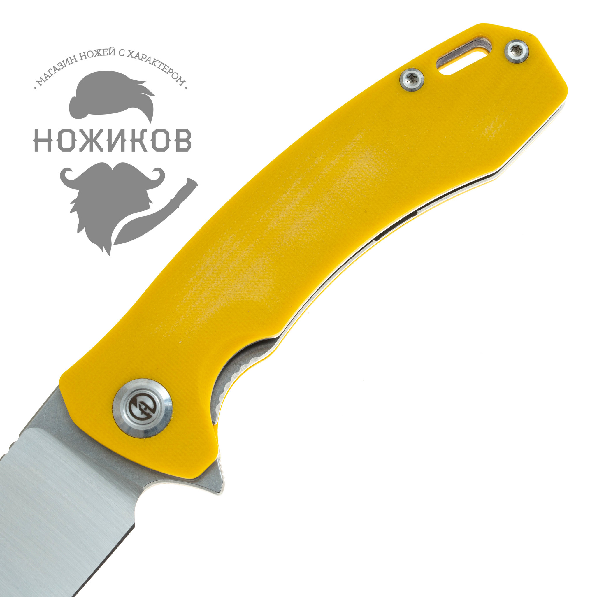Складной нож Maxace Balance-S 2019 cталь 14C28N цвет желтый от Ножиков