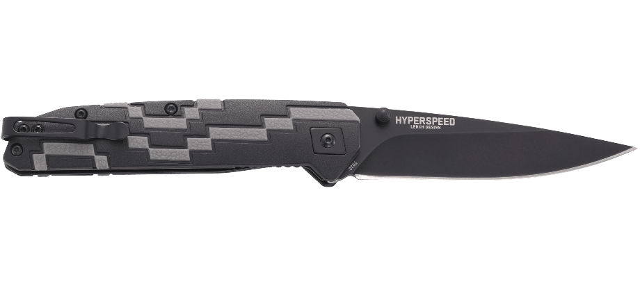 Полуавтоматический складной нож Hyperspeed, CRKT 7020, сталь 8Cr14MoV Black Oxide Coating, рукоять термопластик GRN - фото 7