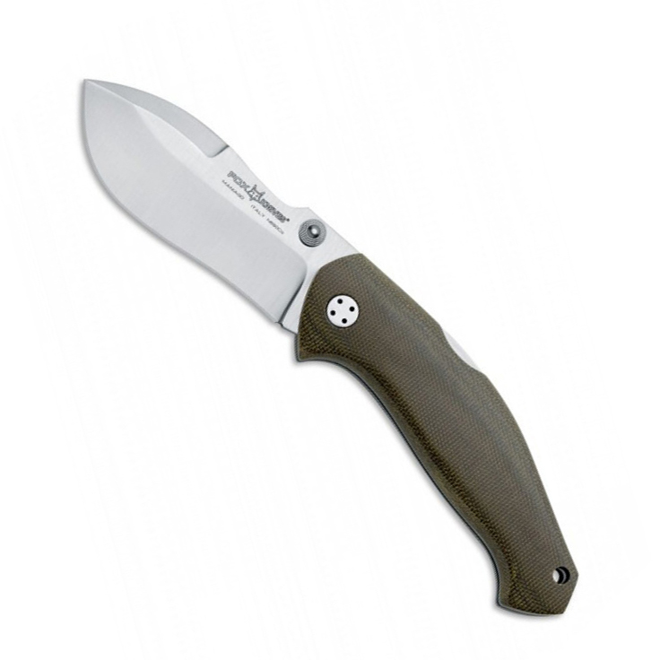 фото Складной нож fox mojo folding hunter, сталь n690, рукоять микарта, зеленый