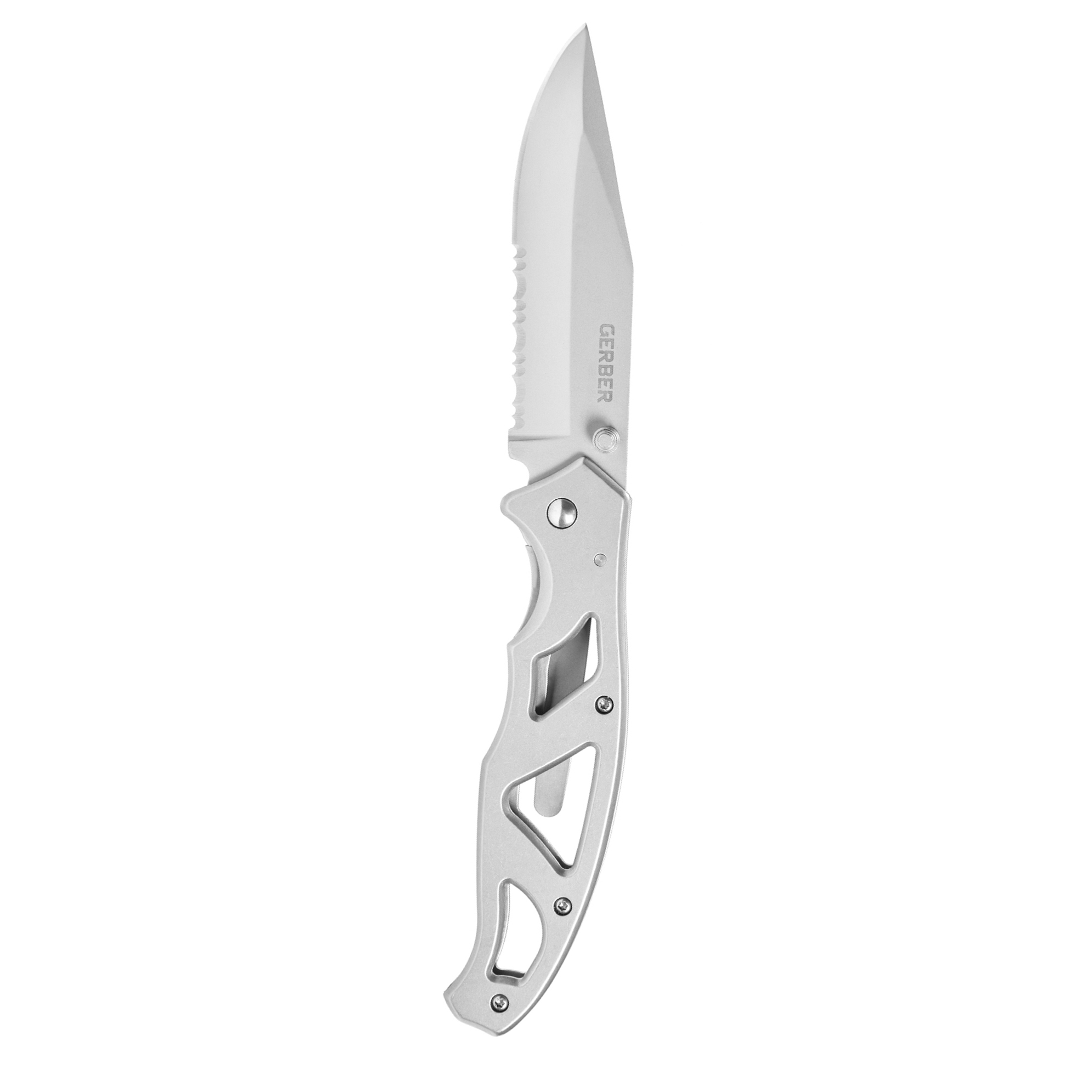 Складной нож Gerber Powerframe II SS-2, сталь 7Cr17MoV, рукоять нержавеющая сталь, серый - фото 2
