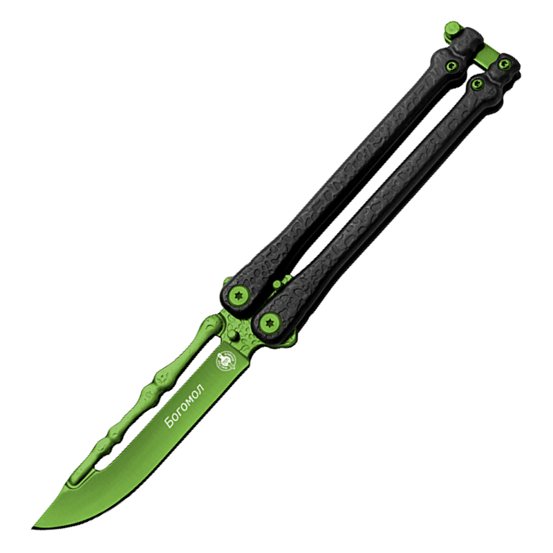 Нож-бабочка (балисонг) Богомол, зеленый MK004-3 нож бабочка балисонг буратино dark