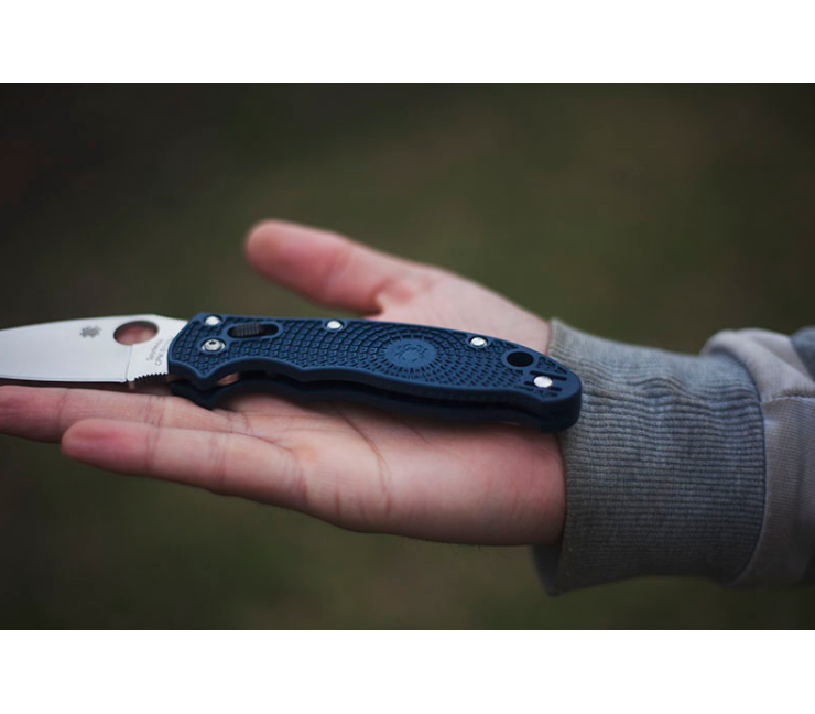 Нож складной Manix 2 Lightweight Dark Blue Spyderco 101PDBL2, сталь Crucible CPM® S110V Satin Plain, рукоять пластик FRCP, синий от Ножиков
