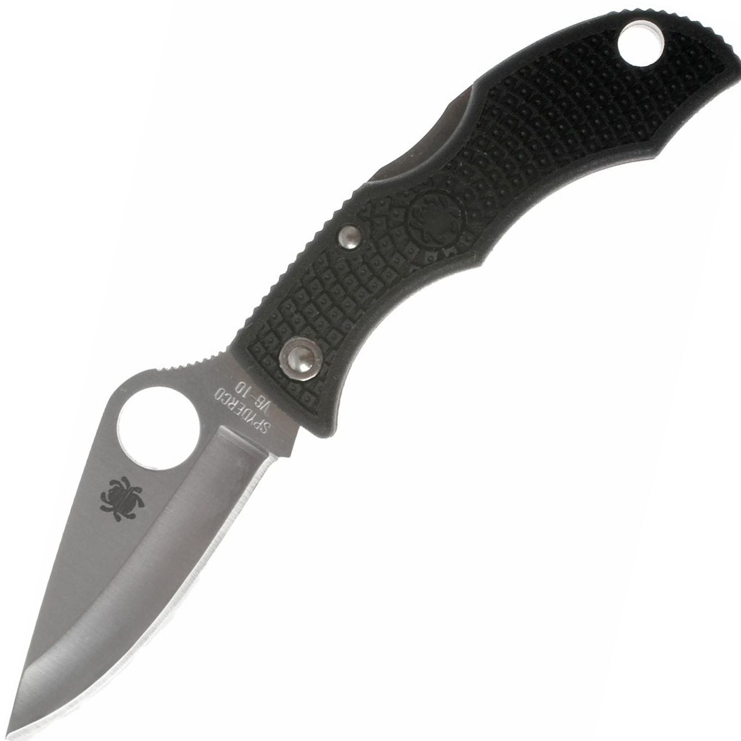Нож складной Ladybug 3 - Spyderco LBKP3, сталь VG-10 Satin Plain, рукоять термопластик FRN, чёрный - фото 9