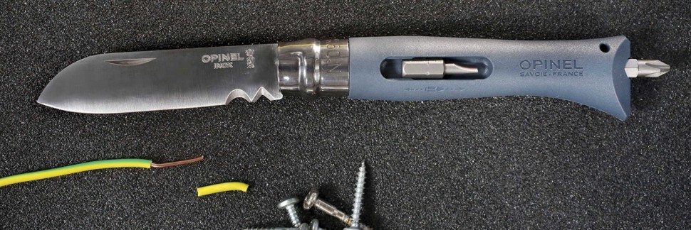 Нож Opinel №09 DIY, нержавеющая сталь, сменные биты, серый - фото 3