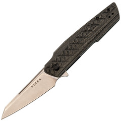 Фото Складной нож Kizer Skinner, сталь Nitro-V, рукоять микарта, черный
