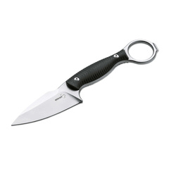 Фото Нож с фиксированным клинком Boker Accomplice, сталь D2, рукоять G10, черный