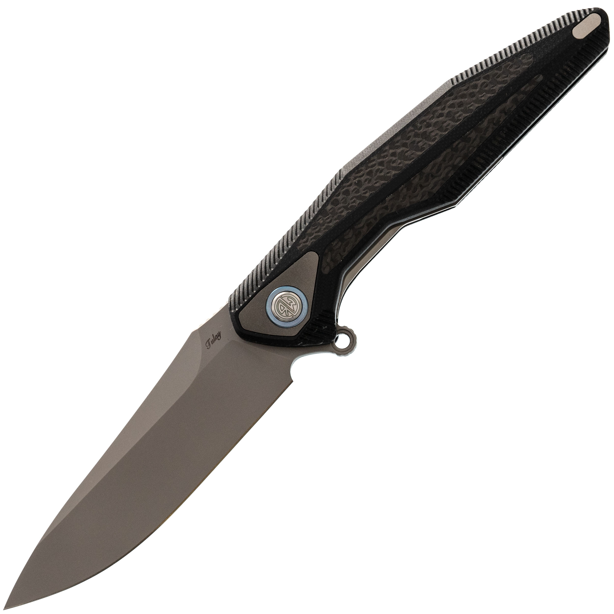   Tulay Rikeknife,  154CM, Black G10/Carbon Fiber
