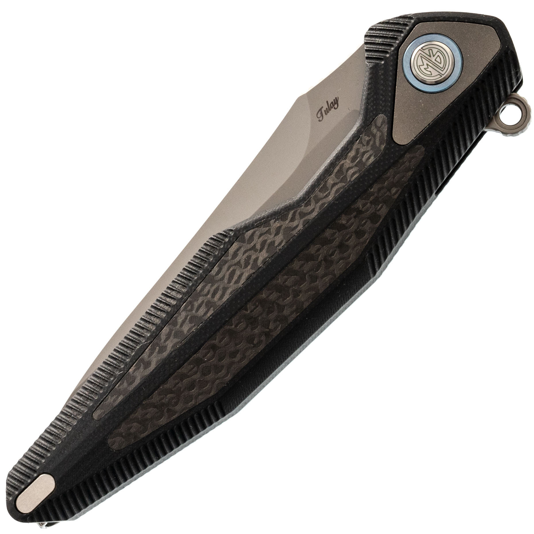 фото Нож складной tulay rikeknife, сталь 154cm, black g10/carbon fiber