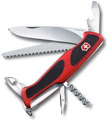 Фото Нож перочинный Victorinox RangerGrip 55 0.9563.C 130мм 12 функций красно-чёрный