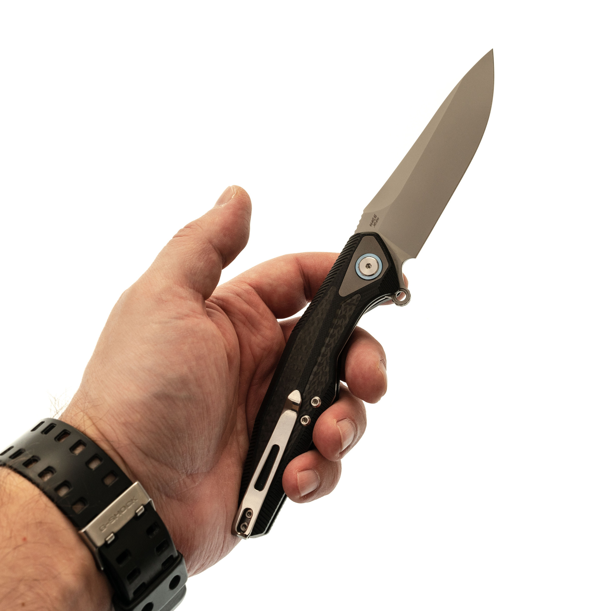 Нож складной Tulay Rikeknife, сталь 154CM, Black G10/Carbon Fiber - фото 8