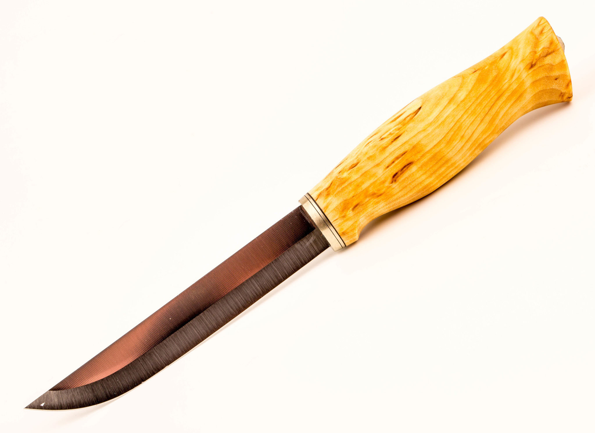 Нож Ahti Puukko Vaara 125 SS, финская береза, сталь Carbon - фото 1