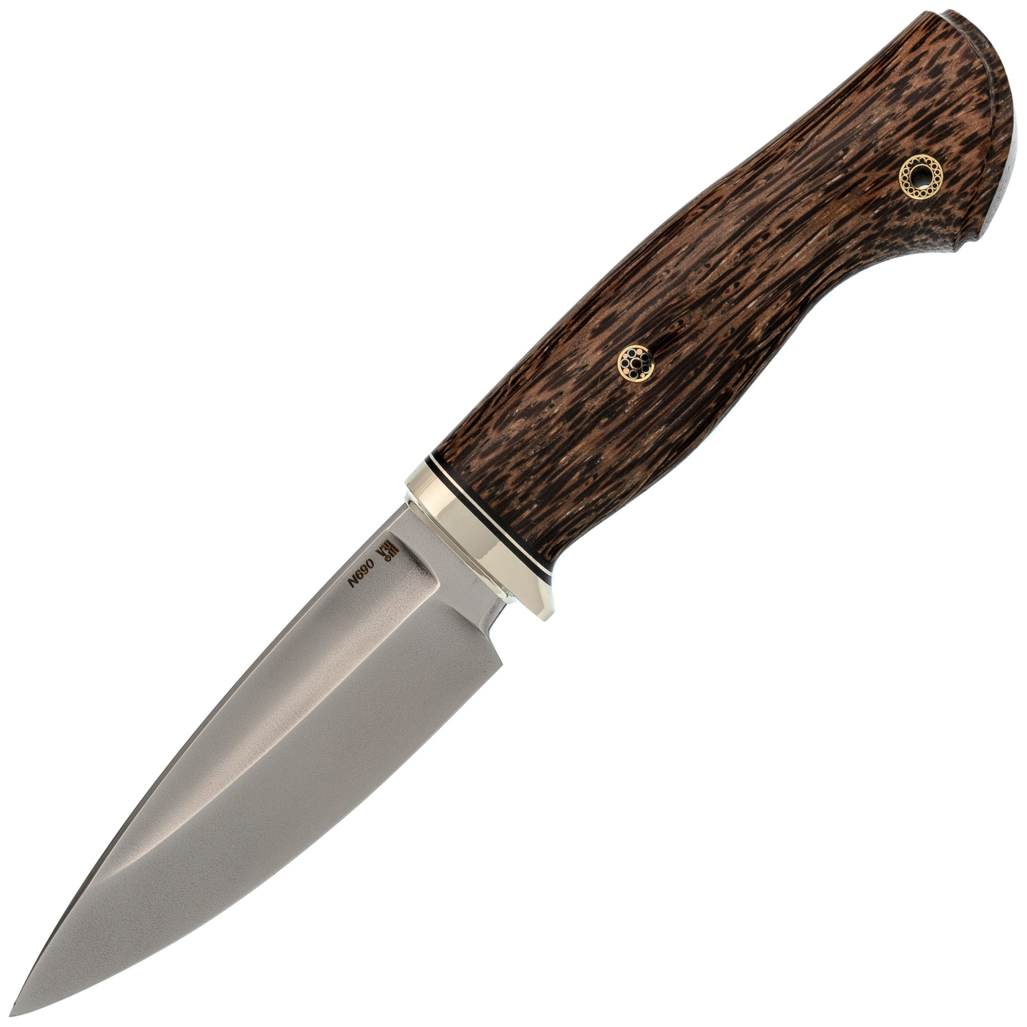 Охотничий нож Ястреб, сталь N690, рукоять стабилизированная пальма