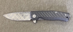 Фото Складной нож LionSteel MT01, сталь дамаск, рукоять карбон