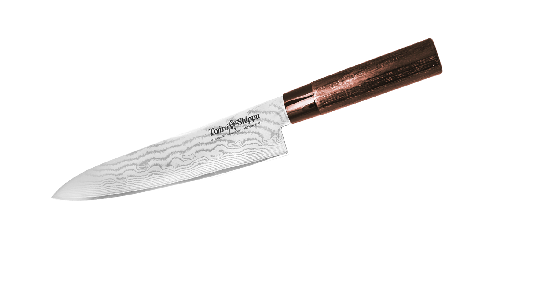 Нож Шефа Shippu Tojiro, FD-596, сталь VG-10, коричневый - фото 1