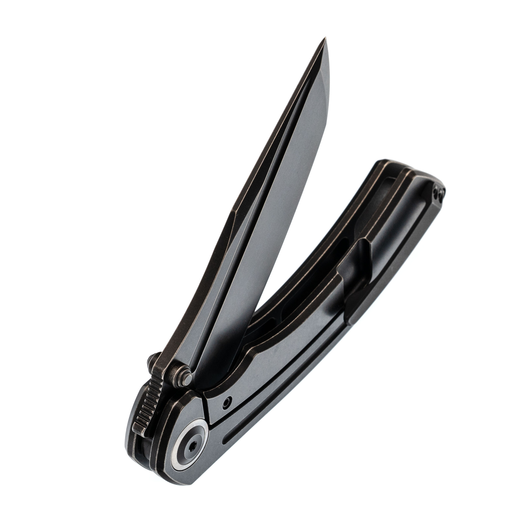 Складной нож Kansept knives Pretatout, сталь CPM-S35VN, Black SW, титан - фото 6
