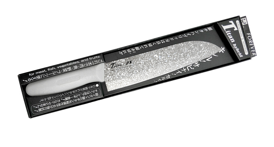 Кухонный нож Titanium Crystal, Tojiro, CLT-19S, Титан, в коробке - фото 2