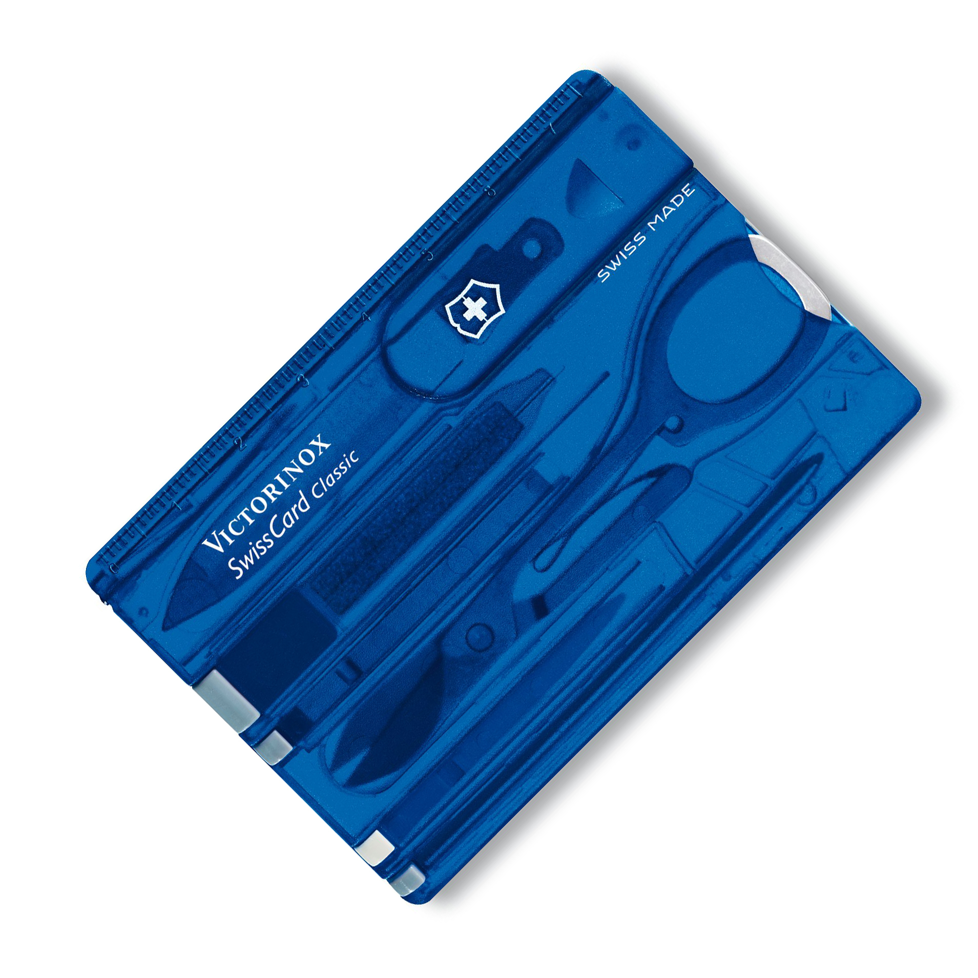 Швейцарская карта Victorinox SwissCard, сталь X50CrMoV15, рукоять ABS-Пластик, синий булавка малая