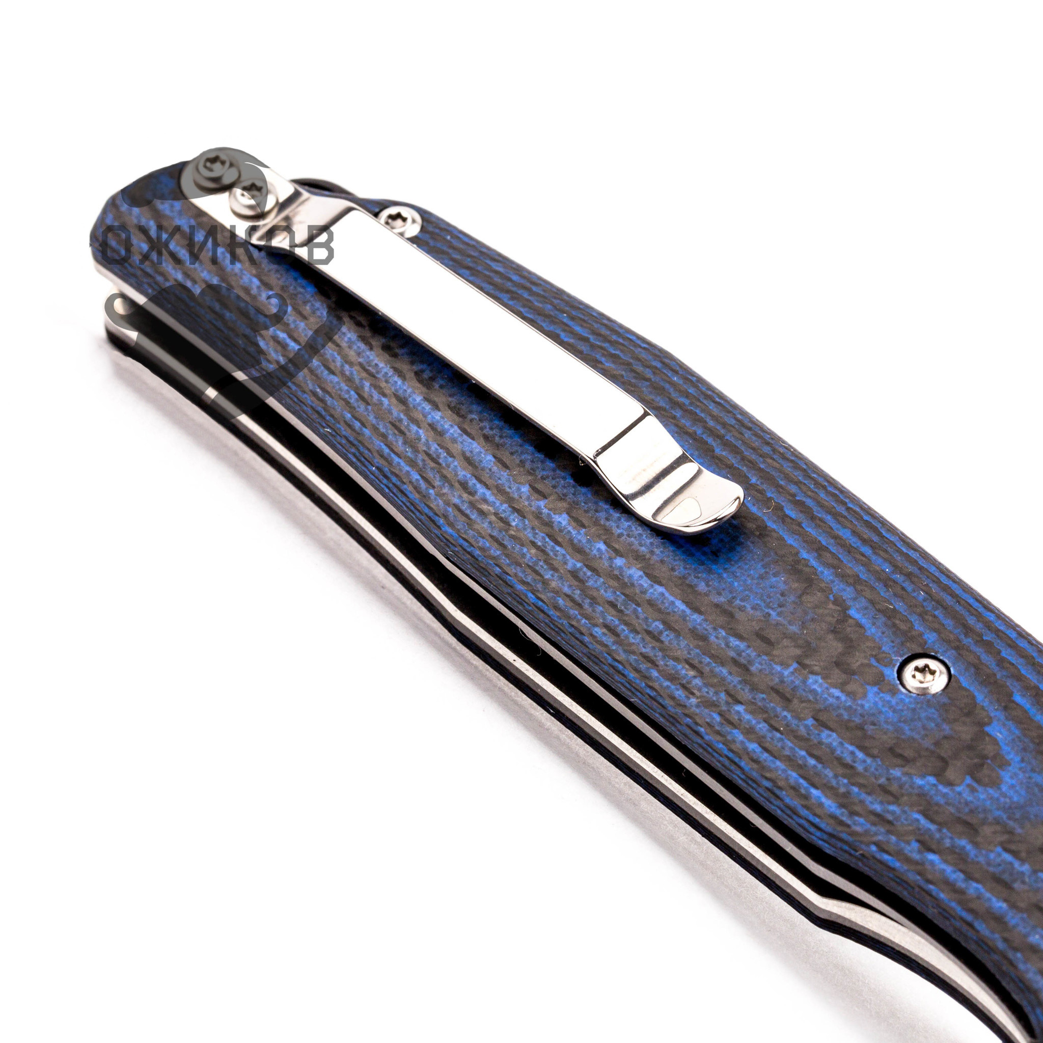Складной нож Bestech Knives ASCOT, D2, Черно-синий карбон - фото 3