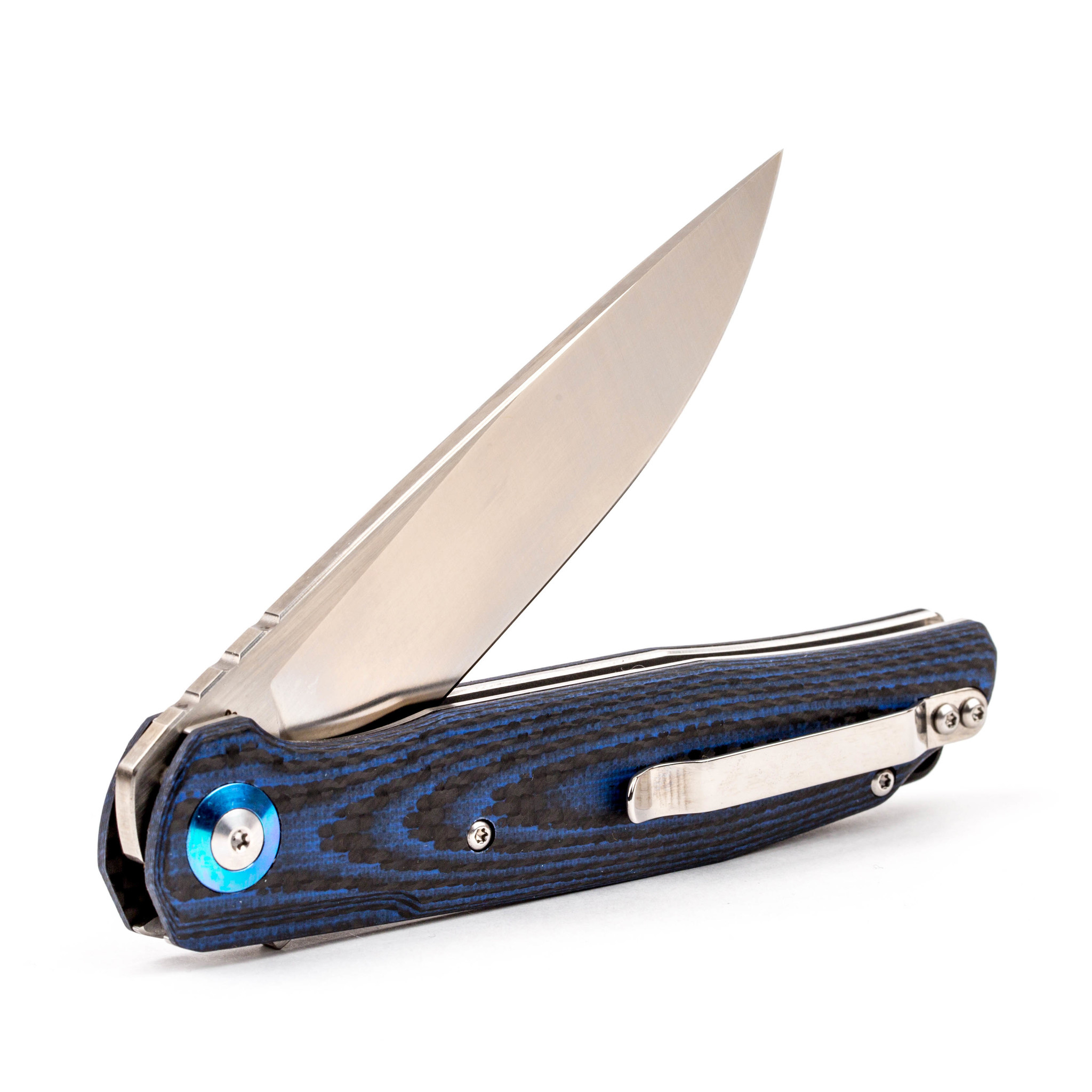 Складной нож Bestech Knives ASCOT, D2, Черно-синий карбон - фото 6